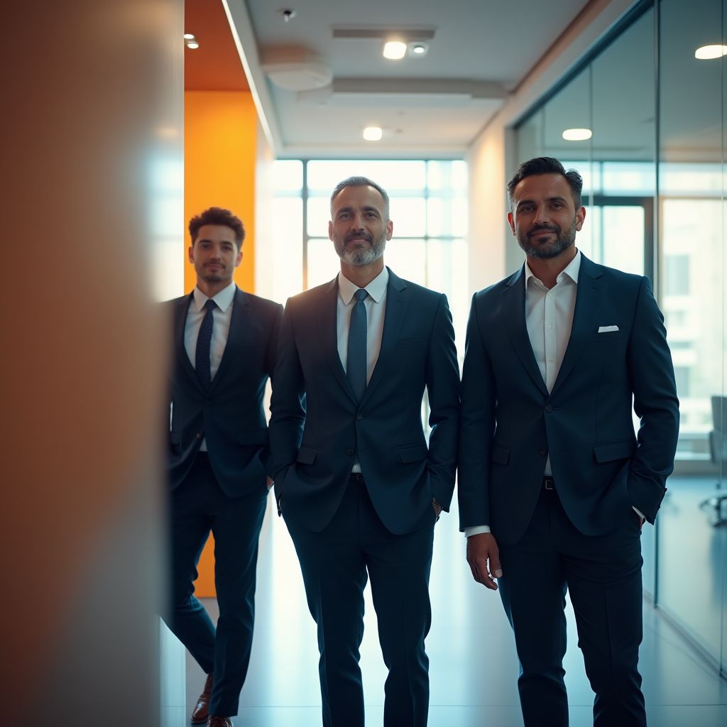 Fundadores de ConsultPro en la inauguración de la primera oficina