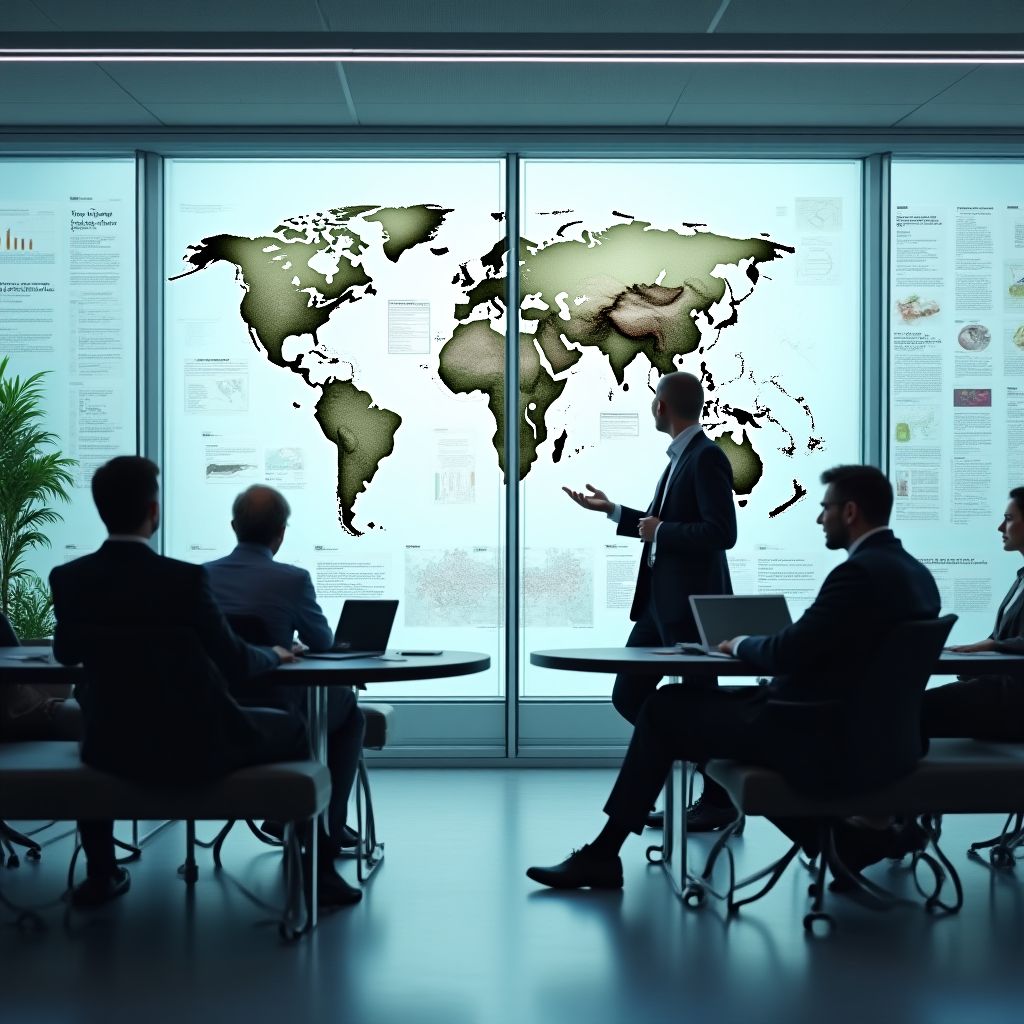 Sesión de estrategia con equipo directivo